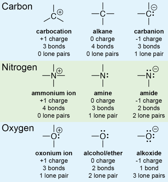 Carbon Nitrogen Oxygen Charges